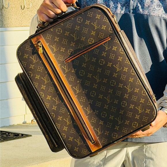Louis Vuitton Pegase 55 Monogram Rolling Suitcase – Large Travel Luggage MB0098 - Picture 3 of 9